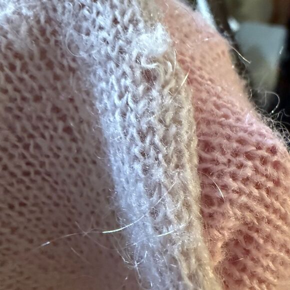 Loft size S Oversized Shades of Pink Colorblock Women's Sweater - Picture 7 of 7